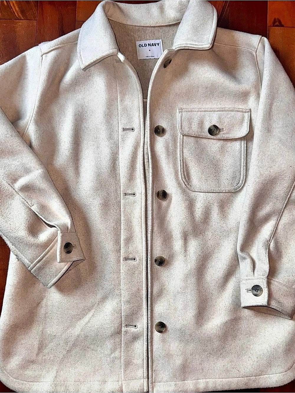 Old Navy Utility Jacket Cream Medium Like New